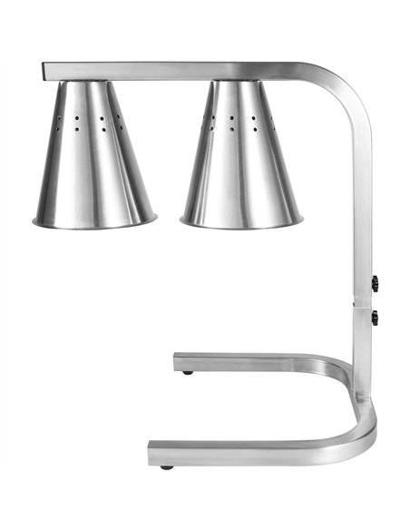 Commercial Food Warmer GN1/2 – 2 Heating Lamps 430×560×305 mm 500W Silver| Stalwart DA-EWL03S2