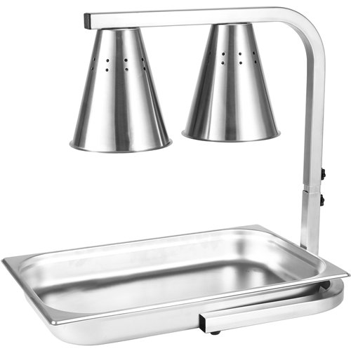 Commercial Food Warmer GN1/2 – 2 Heating Lamps 430×560×305 mm 500W Silver| Stalwart DA-EWL03S2