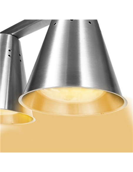 Commercial Food Warmer GN1/1 – 3 Heating Lamps 660×660×560 mm 750W Silver| Stalwart DA-EWL03S3