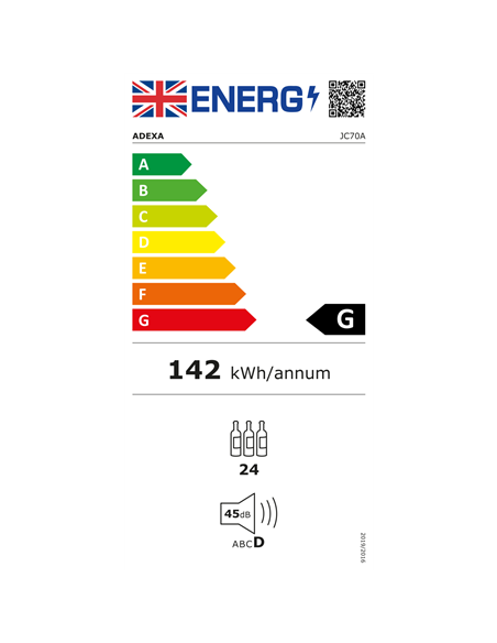 Commercial Wine Cooler 24 Bottles 430 x 450 x 740mm 70L| Stalwart DA-JC70A