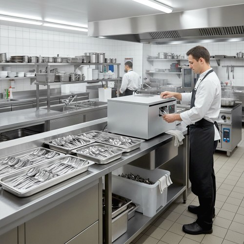 Commercial Cutlery Polishing Machine...