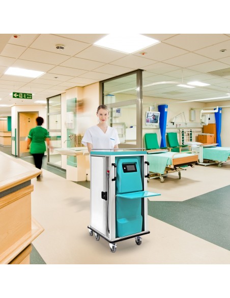 Hospital Hot & Cold Meal Delivery Trolley – 24 Tray Capacity – Dual Temp, 0–6°C Cold & 50–100°C Hot, Hospital & Catering Use