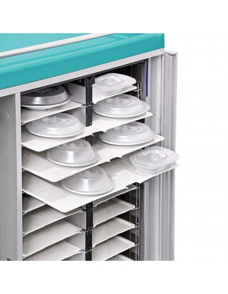 Hospital Hot & Cold Meal Delivery Trolley – 24 Tray Capacity – Dual Temp, 0–6°C Cold & 50–100°C Hot, Hospital & Catering Use