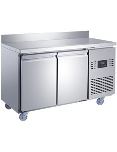 Commercial 2 Door Counter Fridge - Stainless Steel Prep Fridge 1349×700×950mm | Stalwart DA-SUP102 2