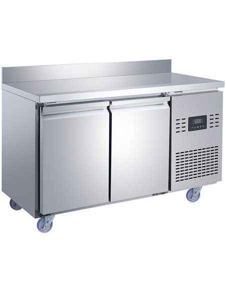 Commercial 2 Door Counter Fridge - Stainless Steel Prep Fridge 1349×700×950mm | Stalwart DA-SUP102
