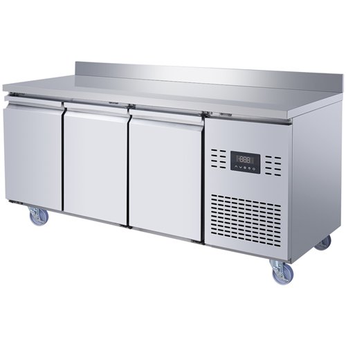 Commercial 3 Door Counter Fridge - Stainless Steel Prep Fridge 1794×700×950mm | Stalwart DA-SUP104