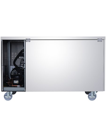 Commercial 2 Door Counter Fridge - Stainless Steel Prep Fridge 1349×700×850mm | Stalwart DA-SUP114