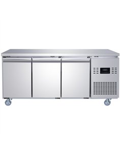 Commercial 3 Door Counter Fridge - Stainless Steel Prep Fridge 1794×700×850mm | Stalwart DA-SUP116