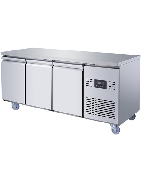 Commercial 3 Door Counter Freezer - Stainless Steel Prep Freezer 1794×700×850mm | Stalwart DA-SUP110