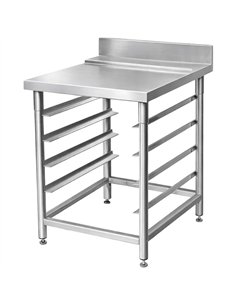 Stainless Steel Work Table with Backsplash 1000×760×1030 (880+150) mm | Stalwart DA-DAVS110