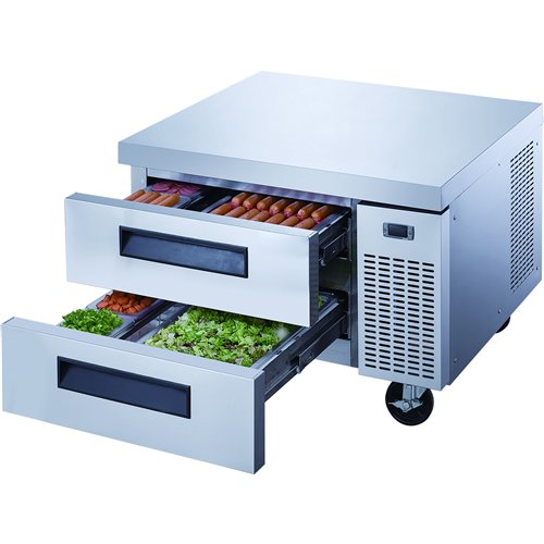 Commercial Refrigerated Chef Base 2 Drawer GN 1/1 Compatible 1219×820×635mm | Stalwart DA-DCB48