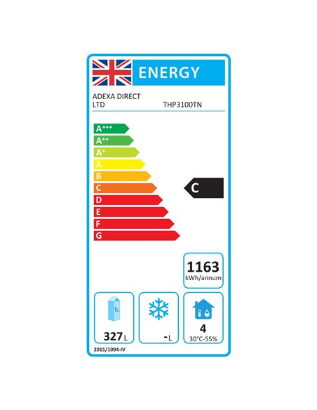 Commercial Refrigerated Counter 3 doors Depth 700mm | Stalwart DA-THP3100TN