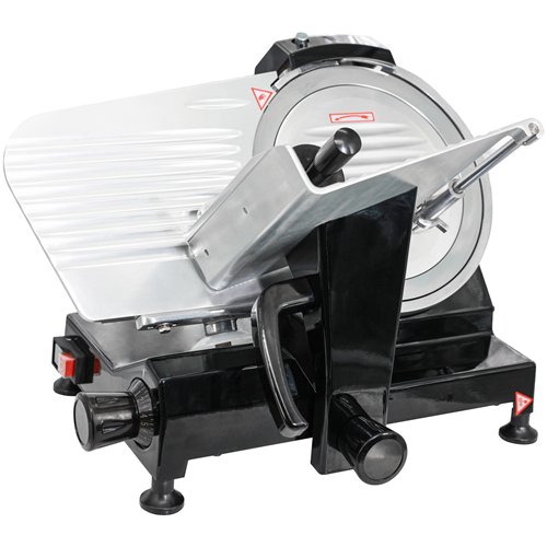 Premium Commercial Meat Slicer 10''/250mm Aluminium Body with Black Coating 560×465×420mm | Stalwart DA-SY250ABLACK