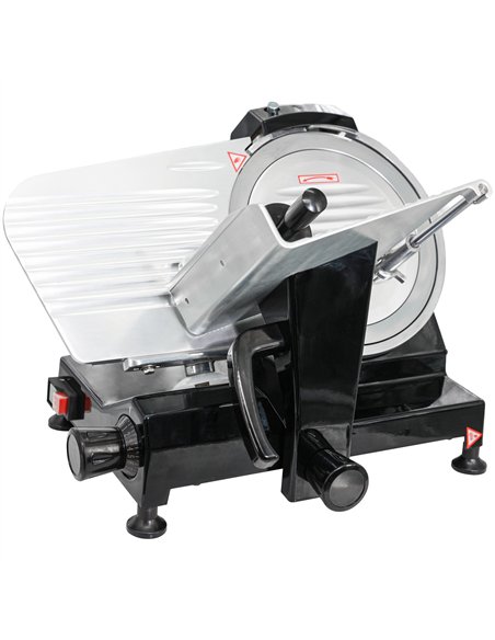 Premium Commercial Meat Slicer 12''/300mm Aluminium Body with Black Coating 635×525×490mm | Stalwart DA-SY300ABLACK