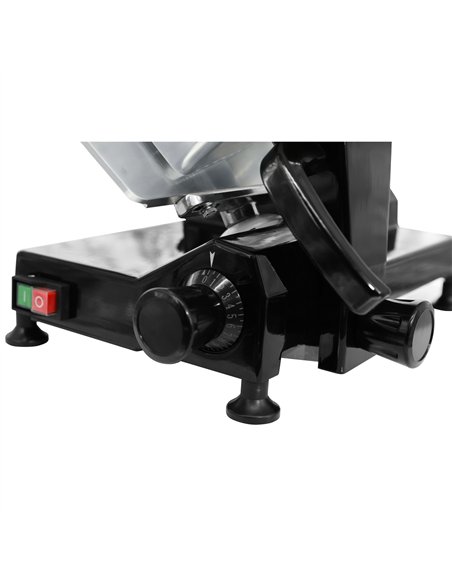 Premium Commercial Meat Slicer 12''/300mm Aluminium Body with Black Coating 635×525×490mm | Stalwart DA-SY300ABLACK
