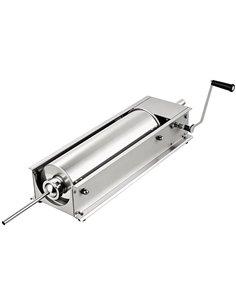 Commercial 3L Manual Sausage Stuffer Horizontal Stainless Steel 4 Nozzles 16–38mm | Stalwart DA-TG3L