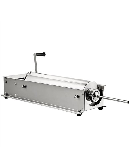 Commercial 5L Manual Sausage Stuffer Horizontal Stainless Steel 4 Nozzles 16–38mm | Stalwart DA-TG5L