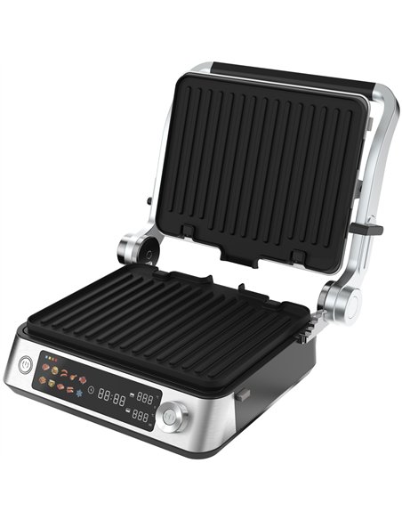 Professional Smart Contact Electric Grill with Non-Stick 23×29cm Plates 2200W 372×355×181mm | Stalwart DA-TCCK104