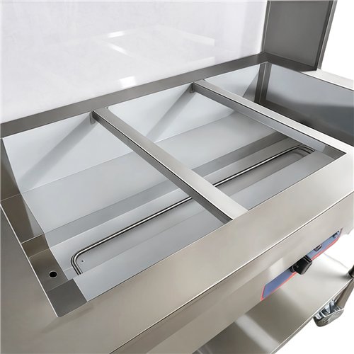 Mobile Bain Marie Food Warmer Table with Overshelf 3×GN1/1 Stainless Steel 1150×680×1350mm | Stalwart DA-PFD12070