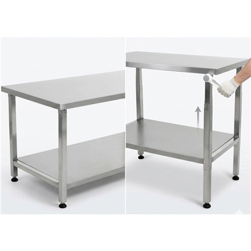 Stainless Steel Elevating Work Table 1200 × 700 × H700–1000 mm | Stalwart DA-MCEWB7012