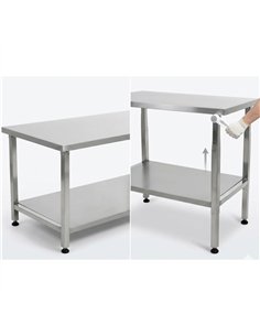 Stainless Steel Elevating Work Table 1500 × 700 × H700–1000 mm | Stalwart DA-MCEWB7015