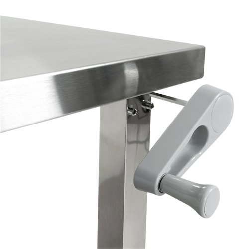 Stainless Steel Elevating Work Table with 50mm Backsplash 900×600×750–1050mm | Stalwart DA-MCEWB6009B