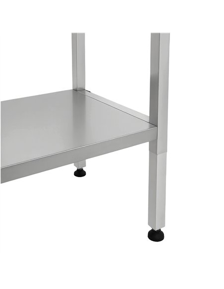 Stainless Steel Elevating Work Table with 50mm Backsplash 900×700×750–1050mm | Stalwart DA-MCEWB7009B