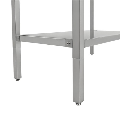 Stainless Steel Elevating Work Table with 50mm Backsplash 1200×700×750–1050mm | Stalwart DA-MCEWB7012B