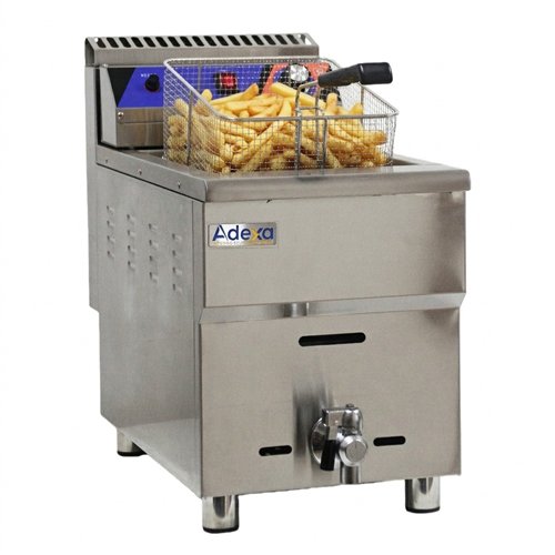 Commercial Single Tank Gas Fryer with Drain Tap - 14L Countertop | Stalwart DA-GF181