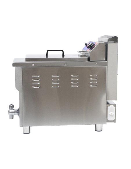 Commercial Single Tank Gas Fryer with Drain Tap - 14L Countertop | Stalwart DA-GF181