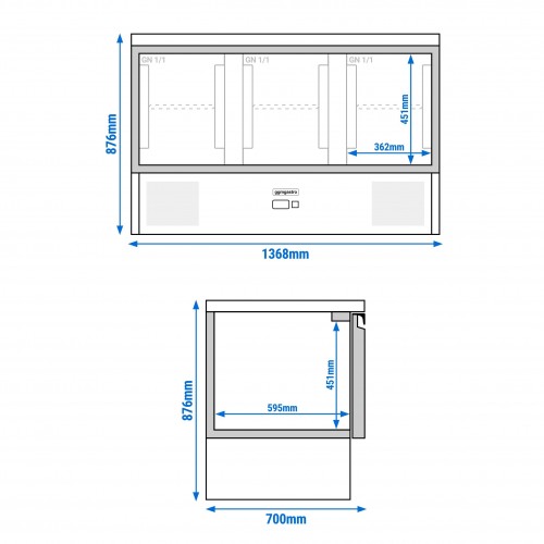 Commercial Counter Fridge 1368x700mm...