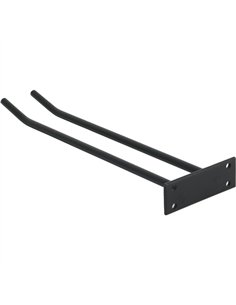 Wine Glass Rack Black Wall mounted Length 300mm 3 wine glasses | Stalwart DA-WGA18500300B 2