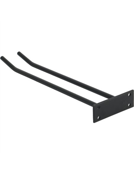 Wine Glass Rack Black Wall mounted Length 300mm 3 wine glasses | Stalwart DA-WGA18500300B