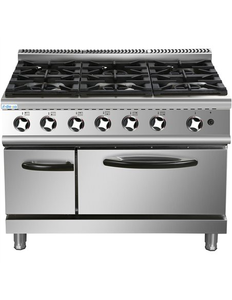 Professional Stainless Steel Gas Range Oven with 6 Burners  | Stalwart DA-ADX776