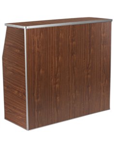Portable Foldable Bar Walnut Laminate | Stalwart DA-AOX204 2