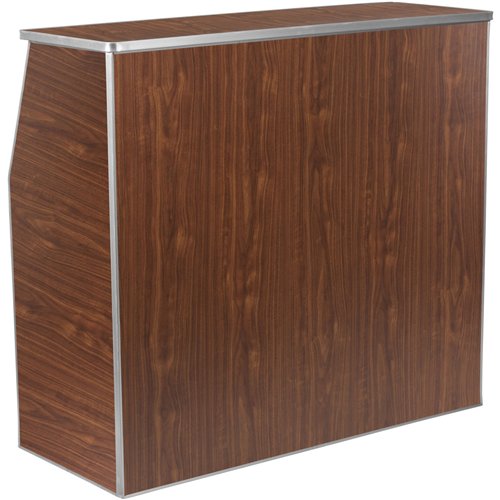 Portable Foldable Bar Walnut Laminate | Stalwart DA-AOX204