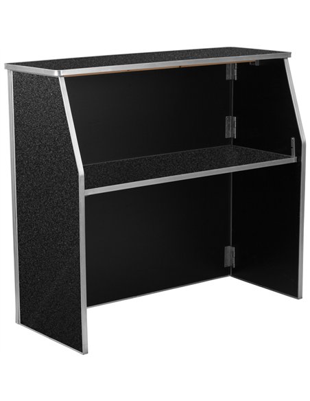 Portable Foldable Bar Black Marble Laminate | Stalwart DA-AOX206