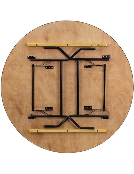 Round Folding Banquet Catering Table 5ft Plywood 1530x760 | Stalwart DA-AOX212