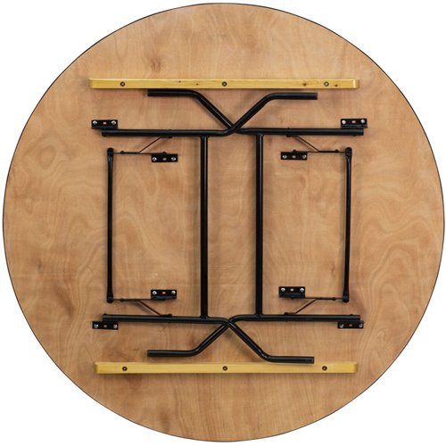 Round Folding Banquet Catering Table 6ft Plywood 1830x760 | Stalwart DA-AOX214
