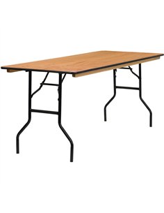 Folding Banquet Catering Table 6ft Plywood 1830x760x760mm | Stalwart DA-AOX220