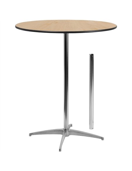 Bistro &amp Bar Table Plywood 610mm Round Adjustable Height 760/1060mm | Stalwart DA-AOX228