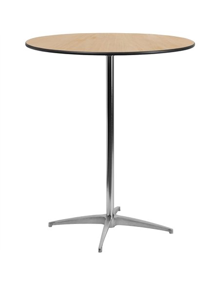 Bistro &amp Bar Table Plywood 760mm Round Adjustable Height 760/1060mm | Stalwart DA-AOX230