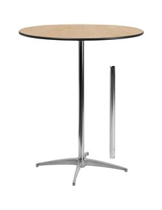 Bistro &amp Bar Table Plywood 760mm Round Adjustable Height 760/1060mm | Stalwart DA-AOX230 2