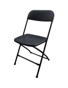 Foldable Chair Steel Black | Stalwart DA-AOX234 2