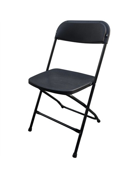 Foldable Chair Steel Black | Stalwart DA-AOX234