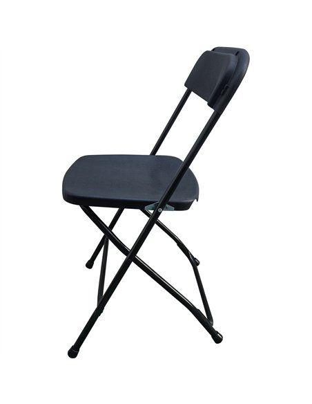 Foldable Chair Steel Black | Stalwart DA-AOX234