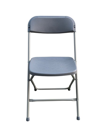 Foldable Chair Steel Gray | Stalwart DA-AOX238