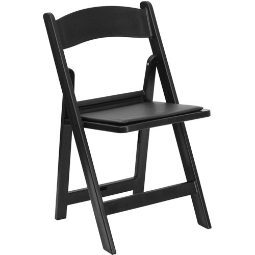 Foldable Chair Polypropylene Resin Black | Stalwart DA-AOX240