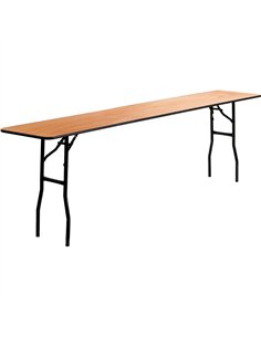 Rectangular Folding Banquet Catering Table Plywood 2430x460x760mm | Stalwart DA-AOX512