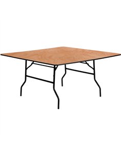 Square Folding Banquet Catering Table Plywood 1525x1525x760mm | Stalwart DA-AOX516